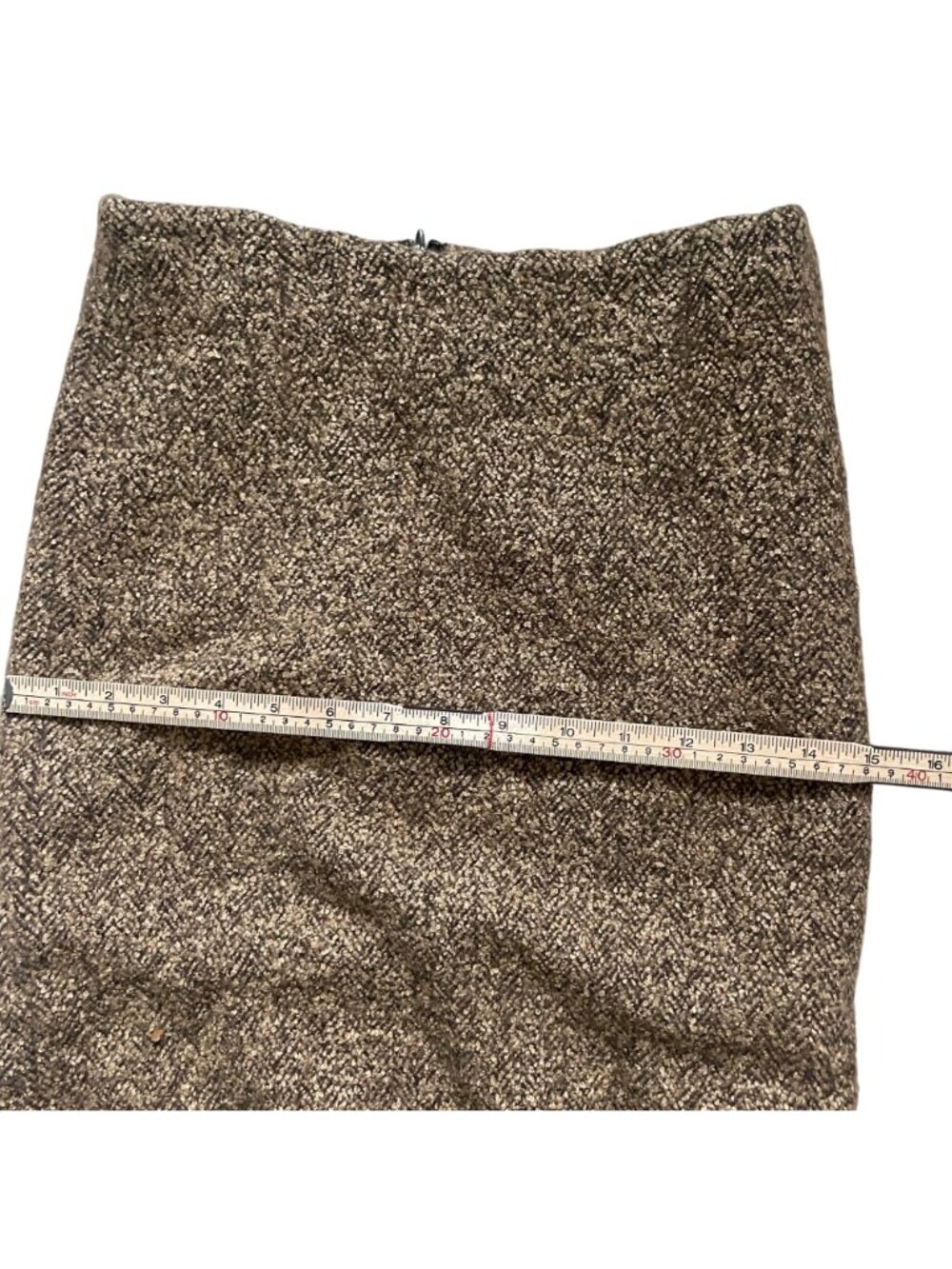 Ann Taylor Loft Womens Brown Tweed Wool Pencil Skirt 8 - Picture 8 of 9